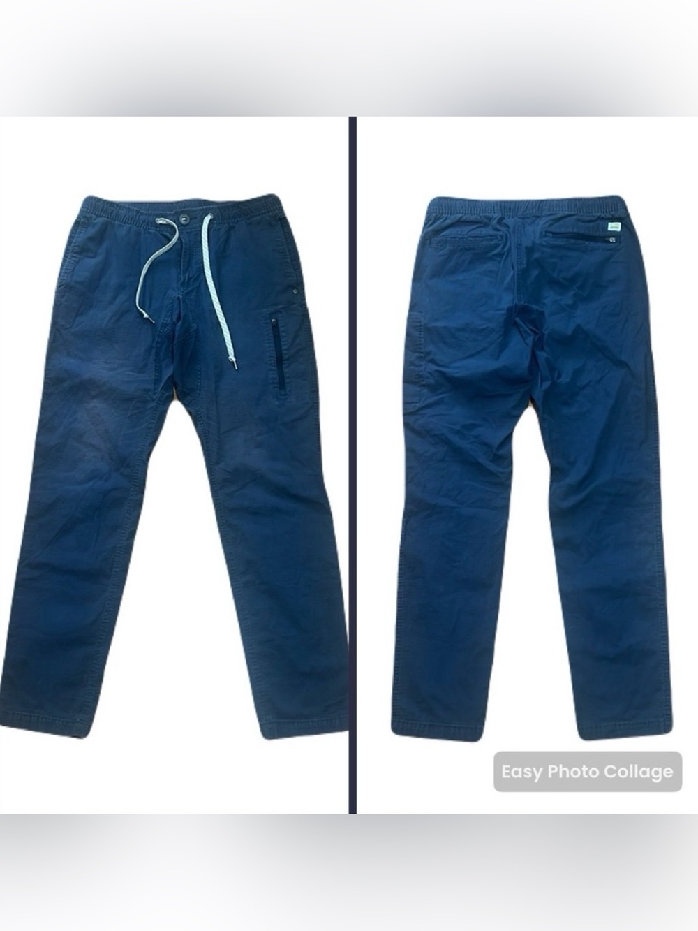 Vuori Men’s Ripstop Climber Pants in Indigo Blue, size Medium